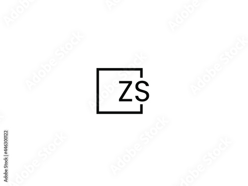 ZS Letter Initial Logo Design Vector Illustration © Rubel