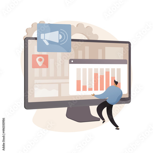Digital marketing strategy abstract concept vector illustration.