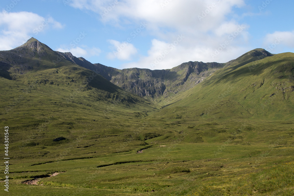 Craggy Hills and Valley at Glencoe Scotland