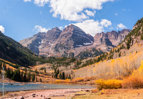 Maroon Bell Lake Aspen Mountain Fall