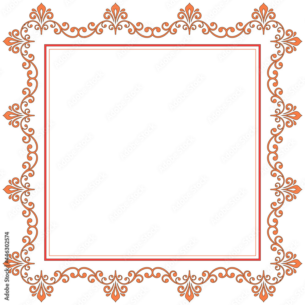 Vintage set of vector horizontal, square and round elements. Different elements for backgrounds, frames and monograms. Classic patterns. Set of vintage patterns