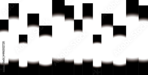 black and white text with reflection