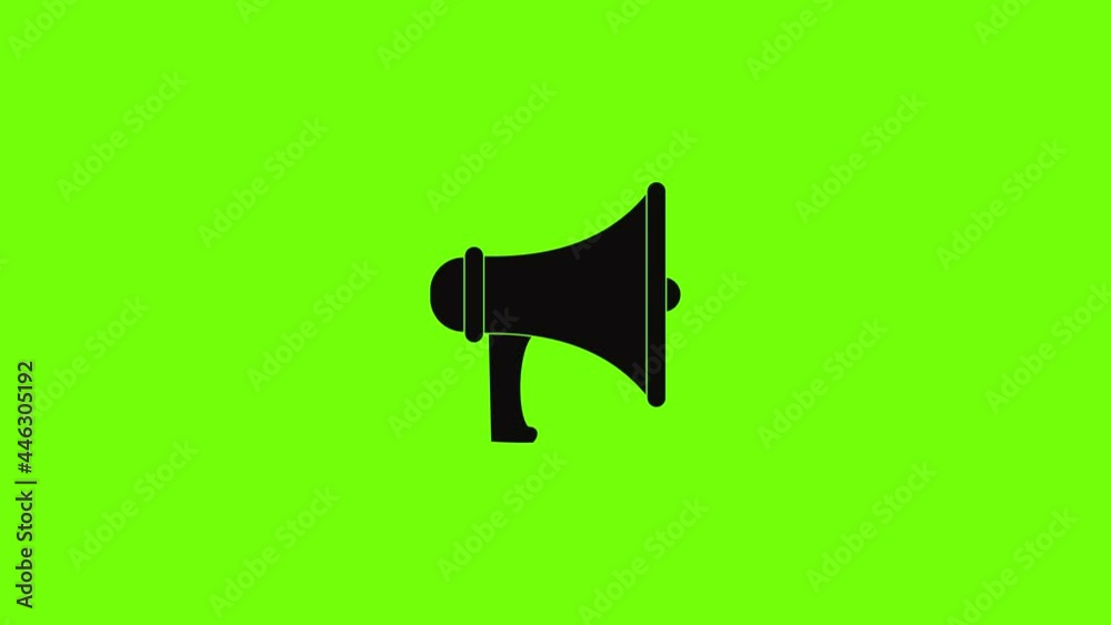 Professional megaphone icon animation Professional megaphone icon animation