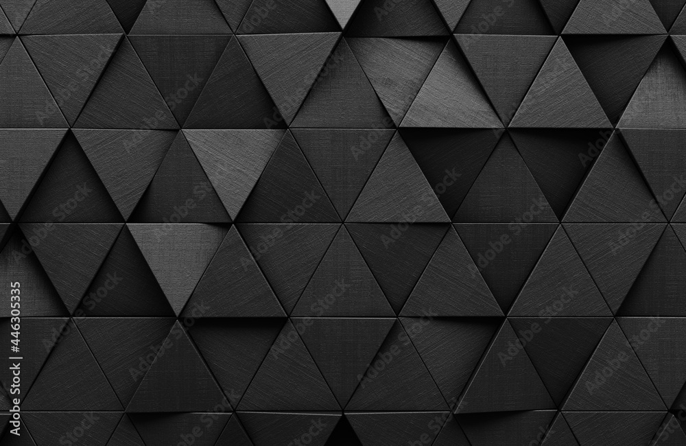 Black triangular abstract background, Grunge surface, 3d Rendering Black triangular abstract background, Grunge surface, 3d Rendering