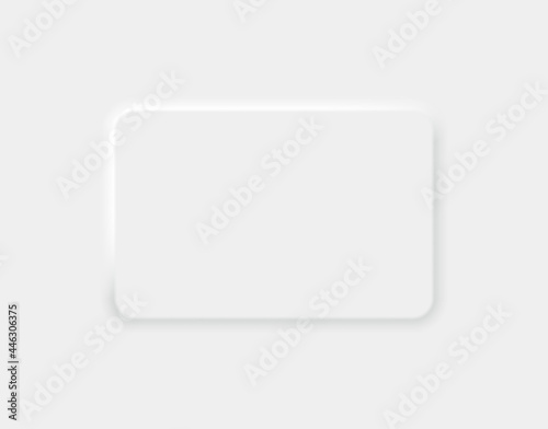 Vector rectangle format white paper with shadow on grey background. Empty sheet of paper template portrait landscape. Realistic one sheet, poster, banner, background, blank, picture frame.