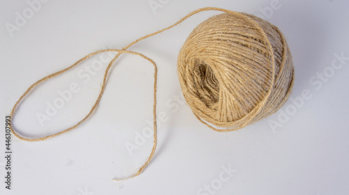 Skein of twine. A rope made of fiber. Yarn