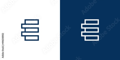 futuristic and modern initial letter E logo design