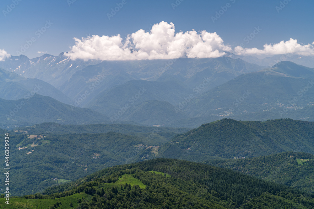 Mountain landscape in Ariege Pyrenees France