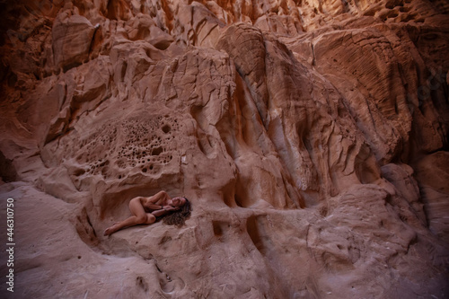 Naked woman in the desert