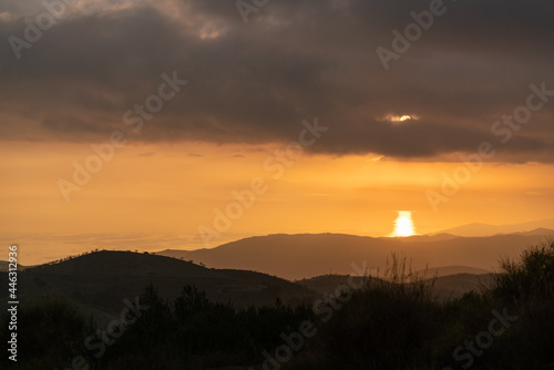 sunset in the mountain of southern Spain