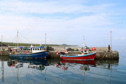 Fishing Boats in a Small Scottish Harbour
