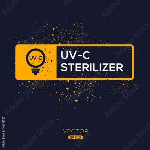 Creative (UV-C sterilizer) Icon ,Vector sign.