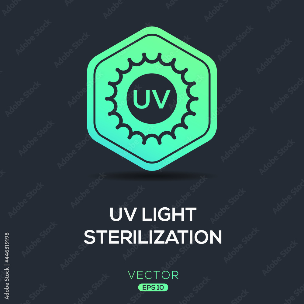 Creative (UV light sterilization) Icon ,Vector sign.