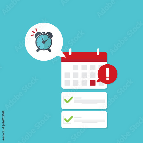 calendar with important deadline date and task list