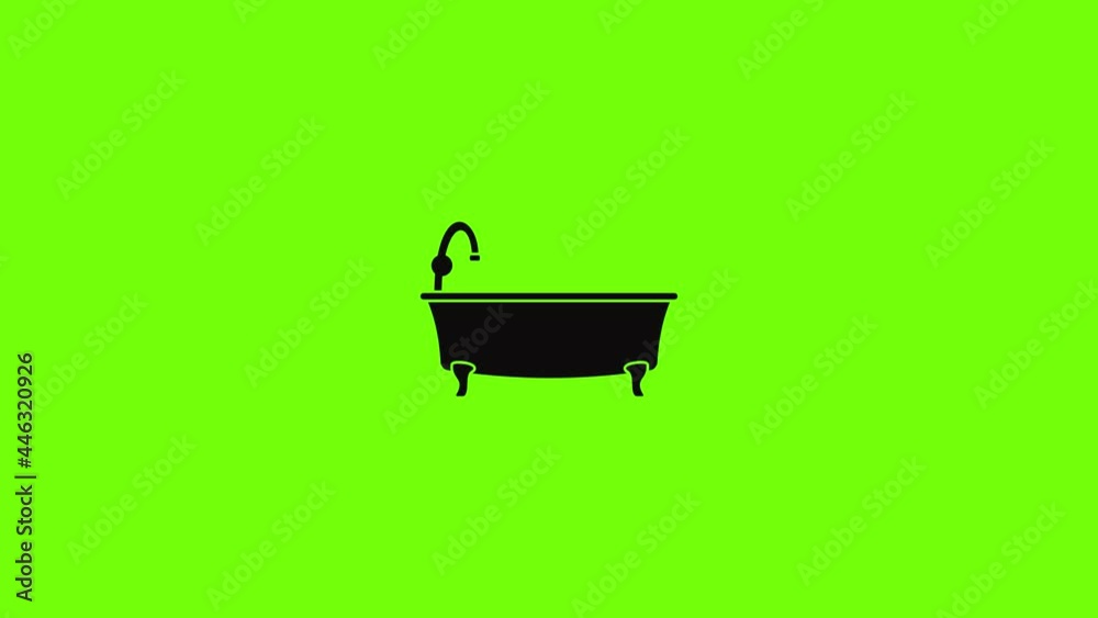 Bathtube icon animation Bathtube icon animation