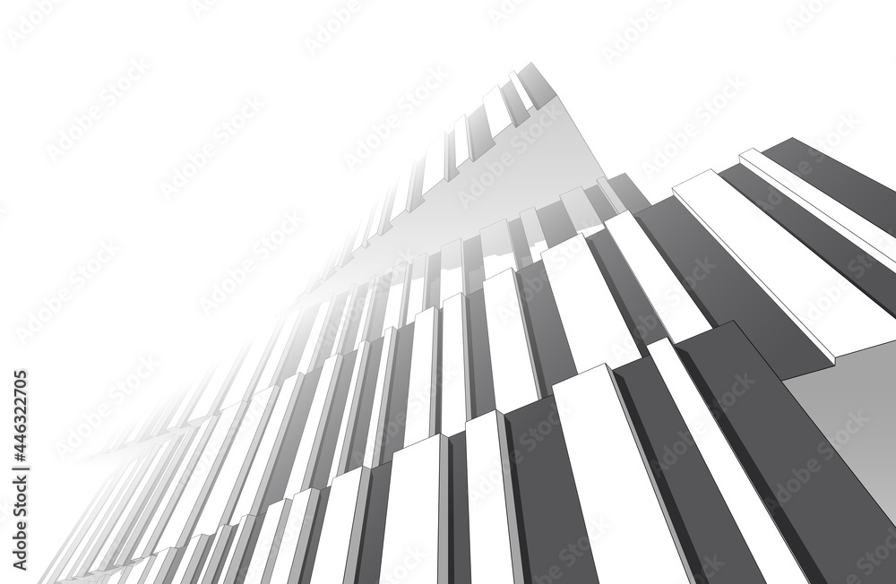 Fototapeta premium modern architecture building 3d rendering