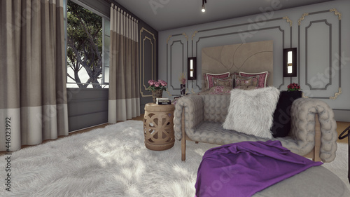 Fotografie Suite, quarto de casal de luxo e  aconchegante