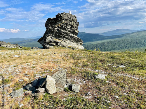 Dyatlov Pass in summer. Northern Urals, Russia photo