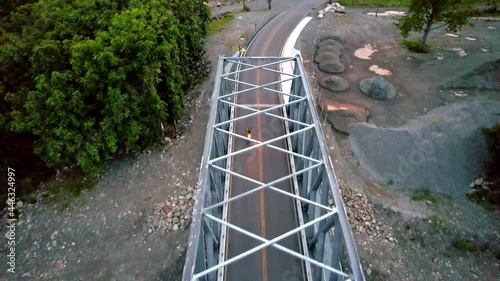 bridge over river - Drone