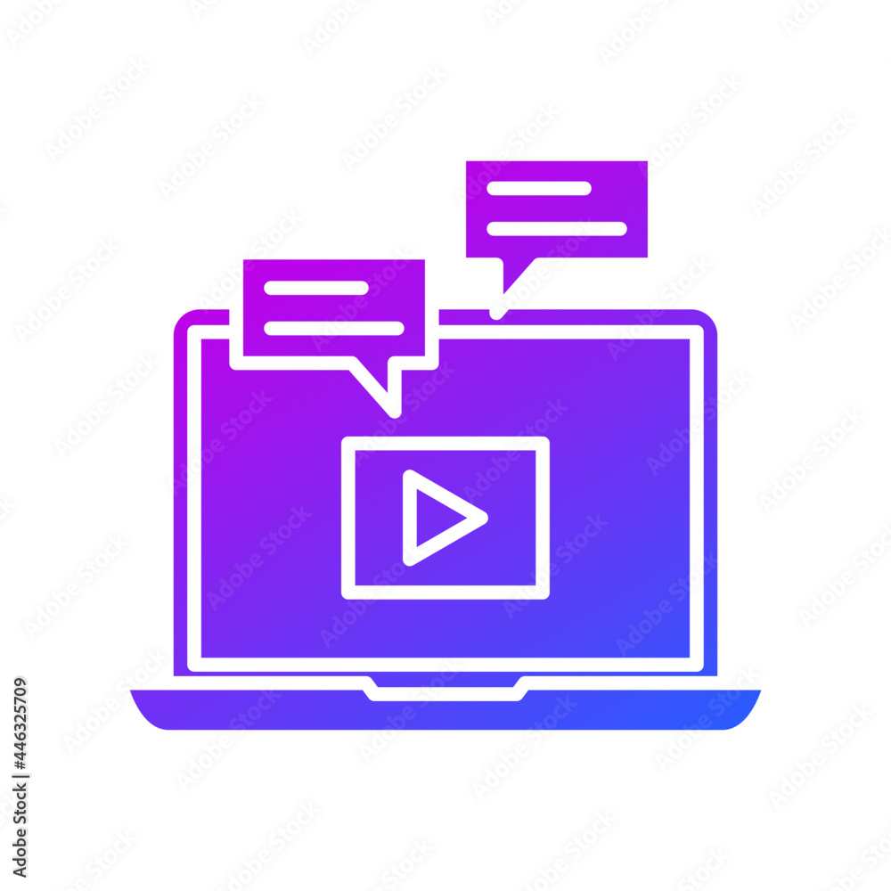 Fototapeta premium Online meeting icon