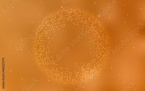 Light Orange vector texture with milky way stars.