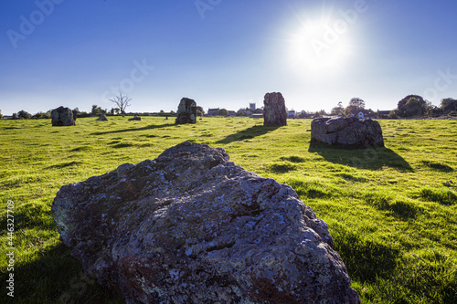 Stanton Drew Stone Circle (the second largest stone circle in Britain) dating from 3000-2000BC near Stanton Drew, Somerset UK photo