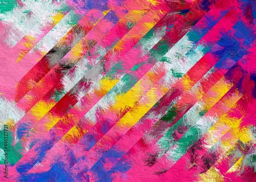 Abstract Painting Art Background Texture,Abstract Colorful Geometrical Artwork Poster,Modern Conceptual Art,Synthwave Aesthetic Vaporwave Poster Print,3D Rendering,3D Illustration