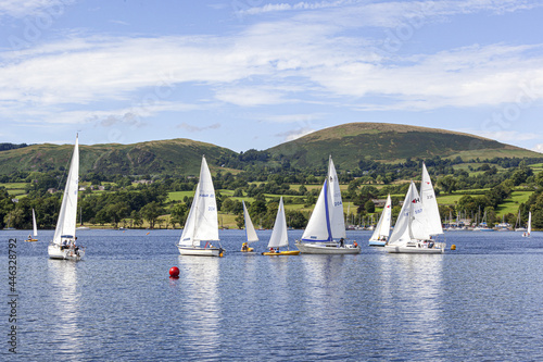 Fototapeta Naklejka Na Ścianę i Meble -  The English Lake District - Sailing on Ullswater, Cumbria UK