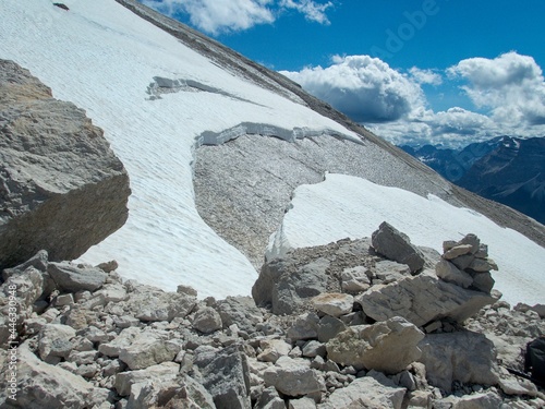 landscape od italian dolomites in south tirol arounf monte antelao photo