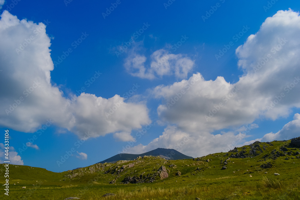 Snowdonia National Park. Epic views of mountains and valleys covered with vibrant grass and soft moss Snowdonia National Park. Epic views of mountains and valleys covered with vibrant grass and soft moss