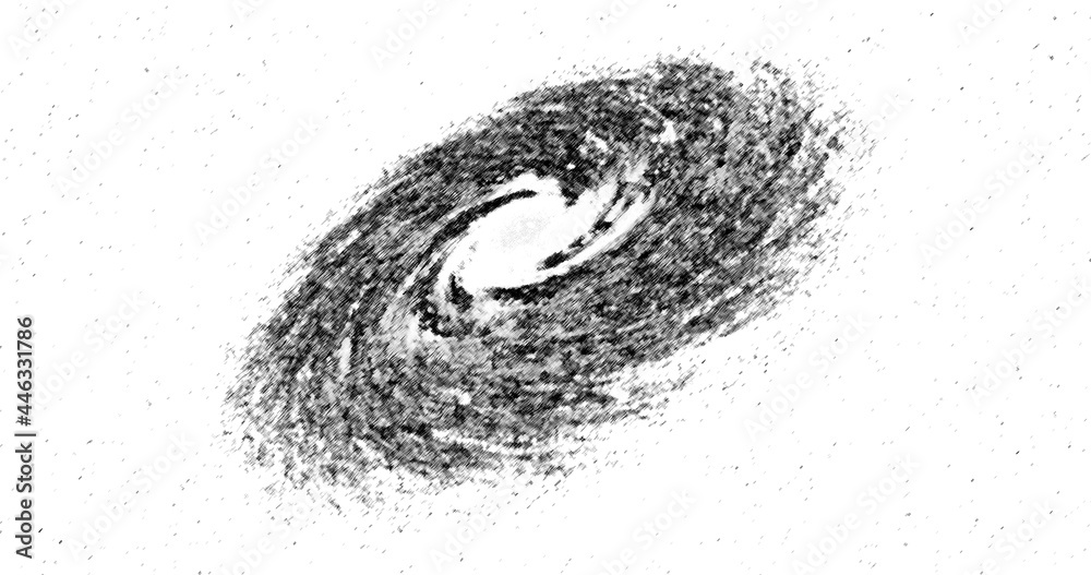If this aesthetic drawing of a galaxy was real, what celestial  elements/properties would it consist of? (OC) : r/space
