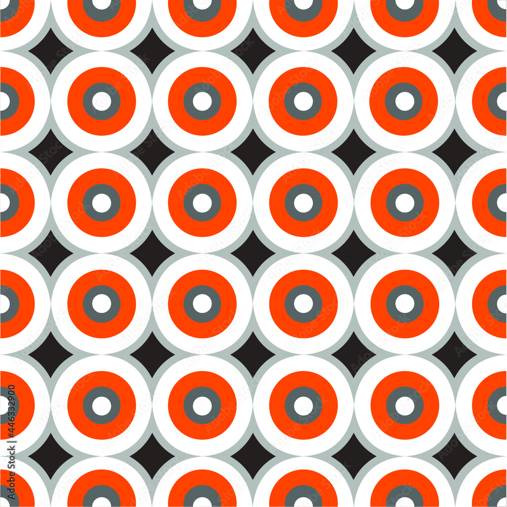 Vector pattern image, circle pattern, use gray and orange colors to create balance. Can be applied in patterns, fabrics and wallpaper Vector pattern image, circle pattern, use gray and orange colors to create balance. Can be applied in patterns, fabrics and wallpaper