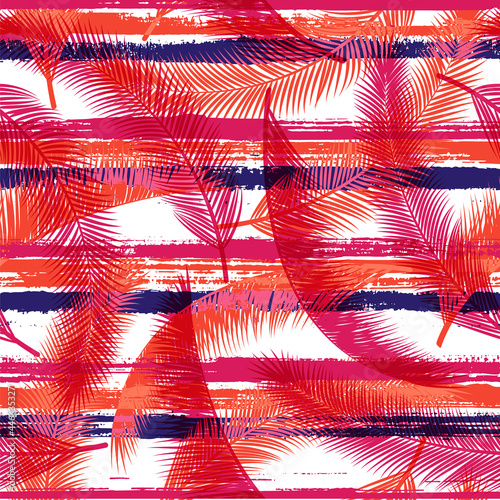 Jungle coconut palm leaves tree branches