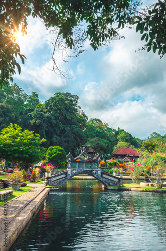 Beautiful Water Palace Tirta Gangga in Bali island, Indonesia