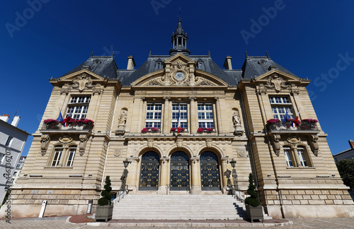 Suresnes town hall . It is municipality of the department Hauts-de-Seine in the region Ile-de-France.
