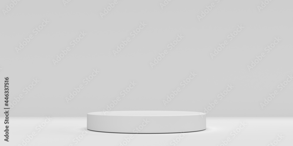 Empty white pedestal for product presentation. Empty white pedestal for product presentation.
