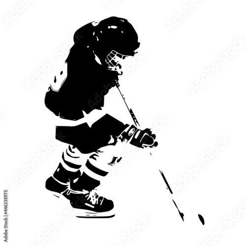 Illustration of youth ice hockey player