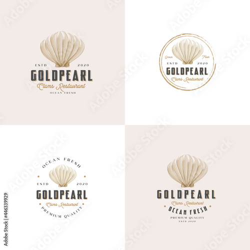 Clams vintage badge logo collection