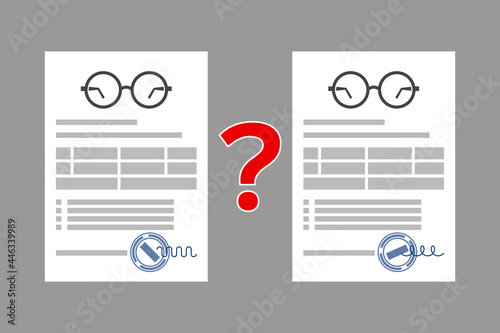 Different glasses prescriptions, choosing of right optical correction