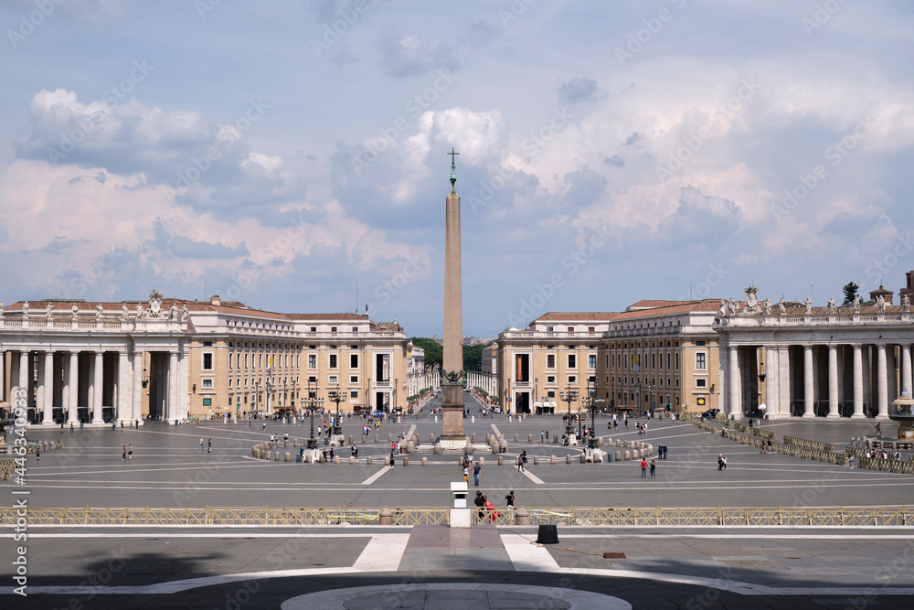 view of the saint peter square in the vatican city
