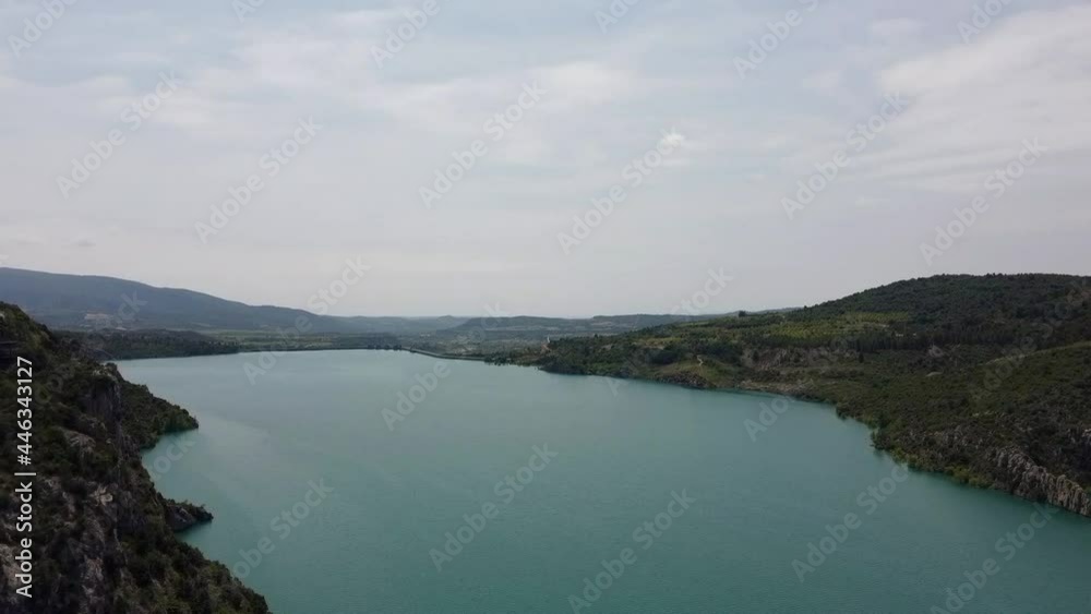 Cinca River Aerial View in Spain Cinca River Aerial View in Spain