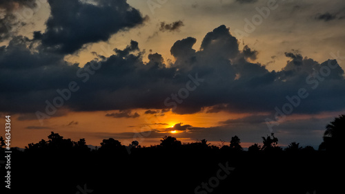 sunset in the mountains