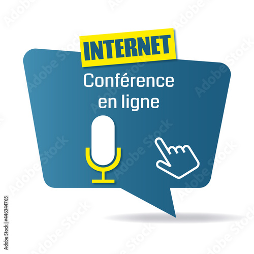 Logo conférence en ligne. photo