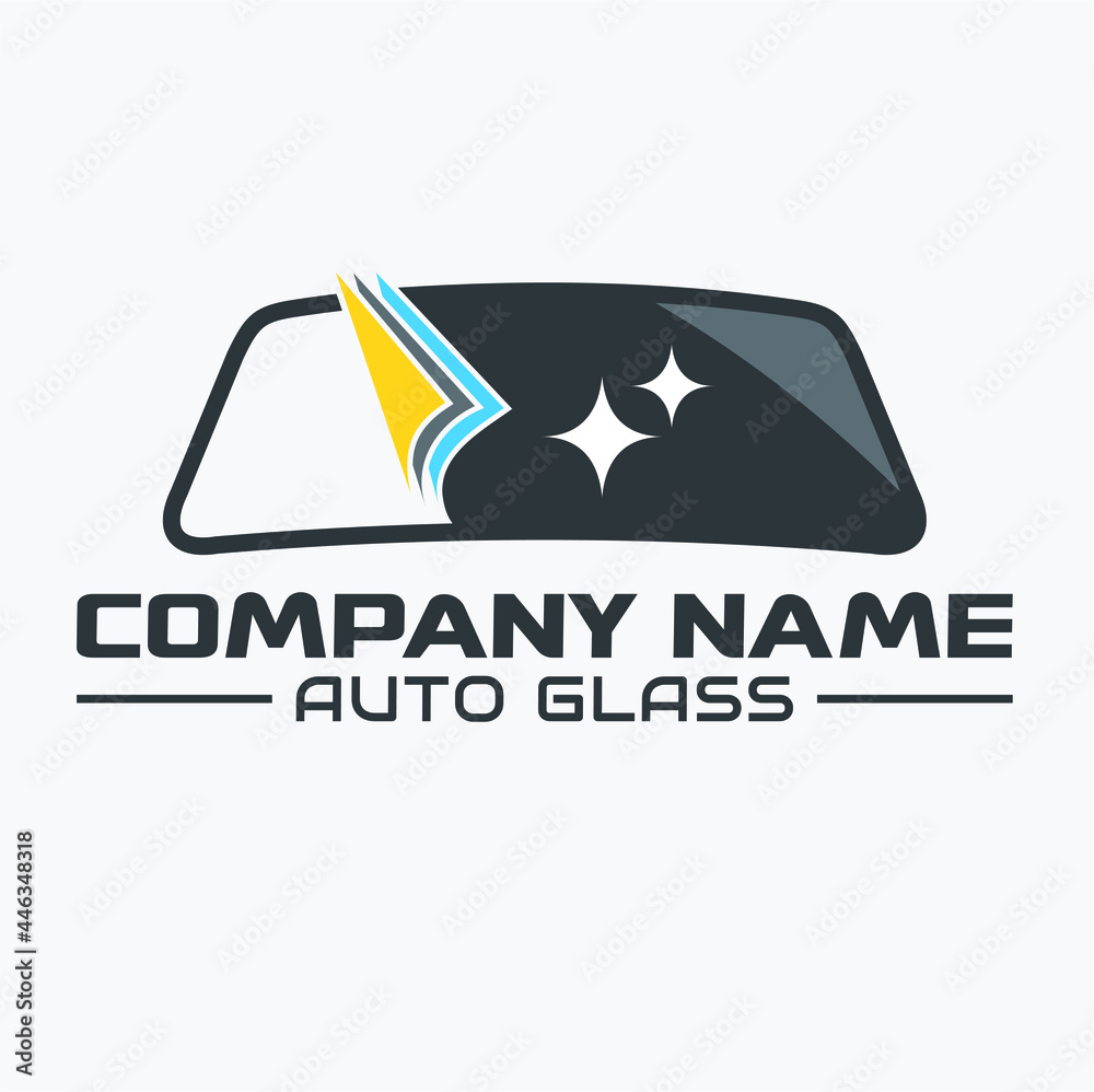 logo template for auto glass and tint specialist. vector de Stock