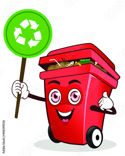 garbage mascot cartoon in vector