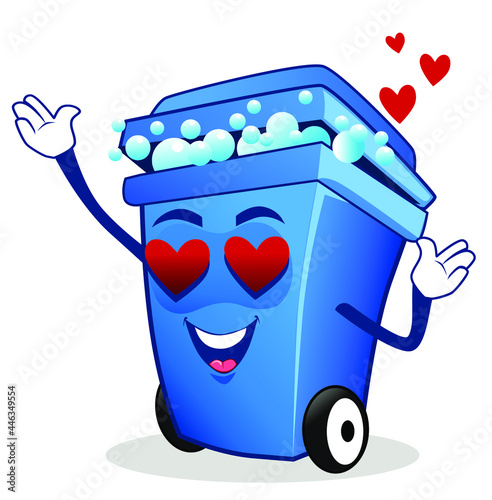 garbage mascot cartoon in vector