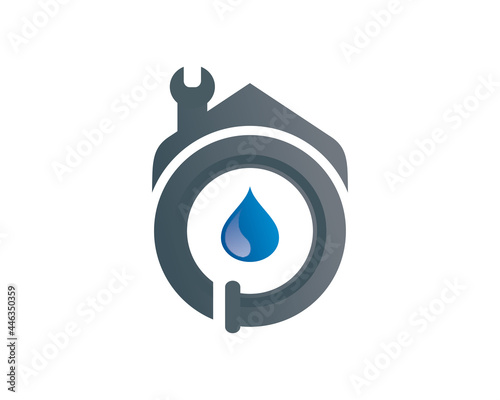 home water plumbing logo template