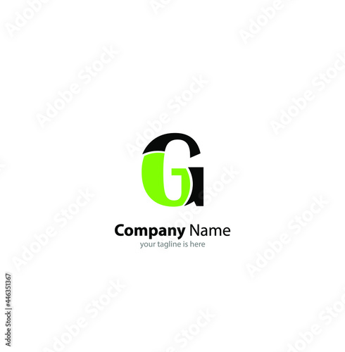 The simple elegant logo of letter G for company with white background, minimalist style