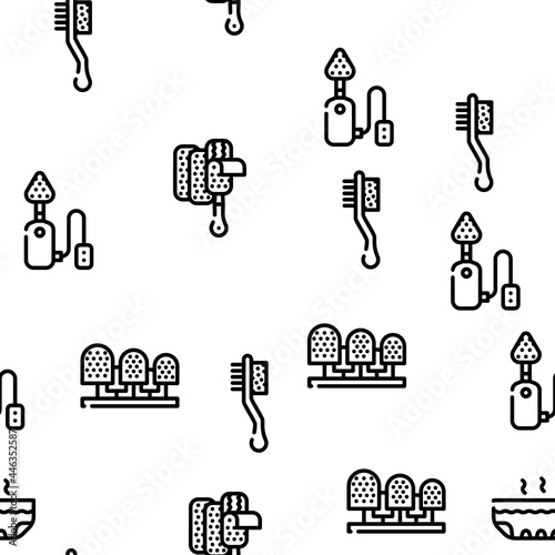 Callus Remover Tool Vector Seamless Pattern Thin Line Illustration