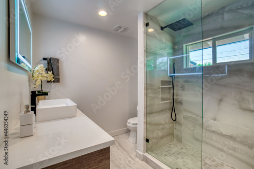 modern bathroom with shower